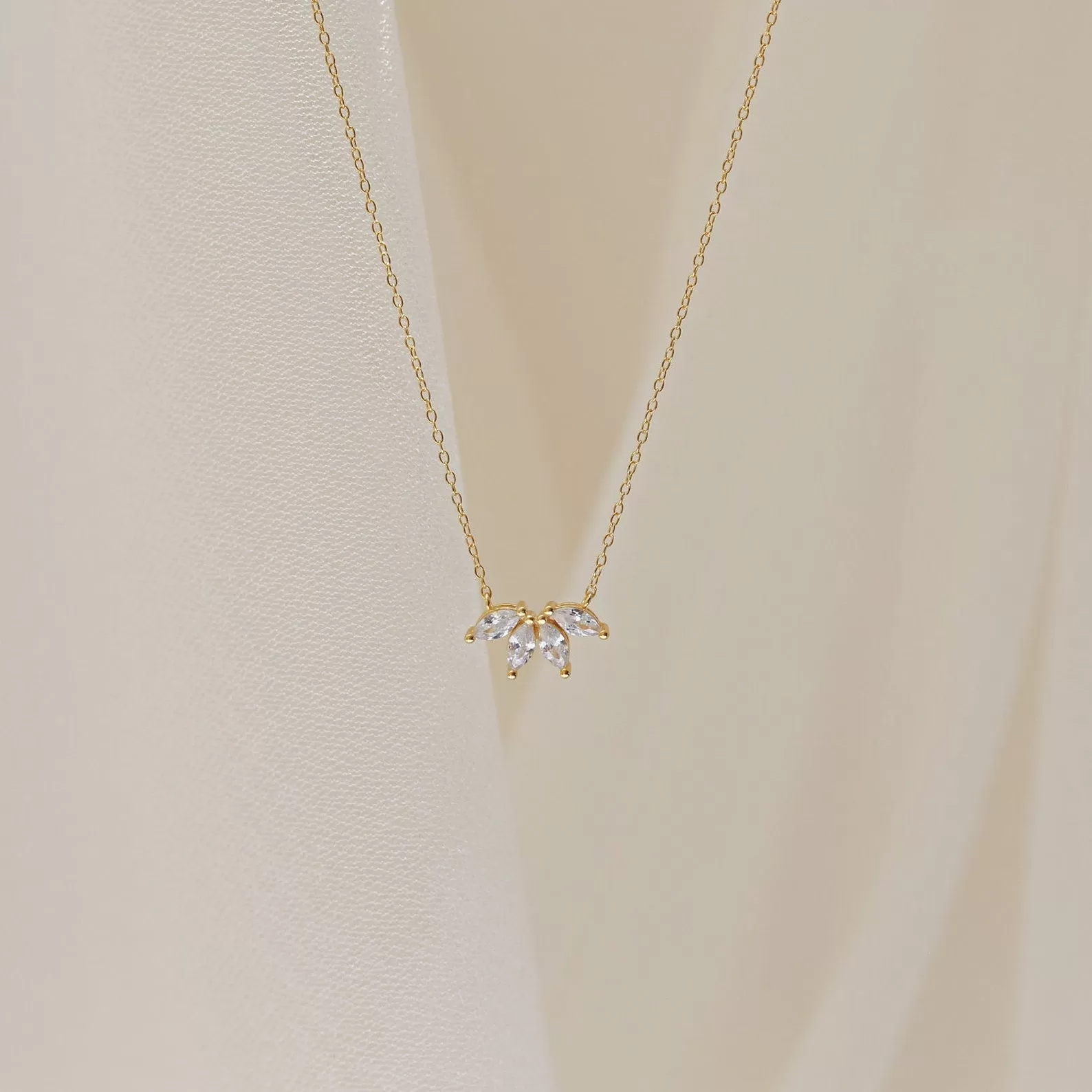 0.20 TCW Marquise Moissanite Minimalsit Necklace