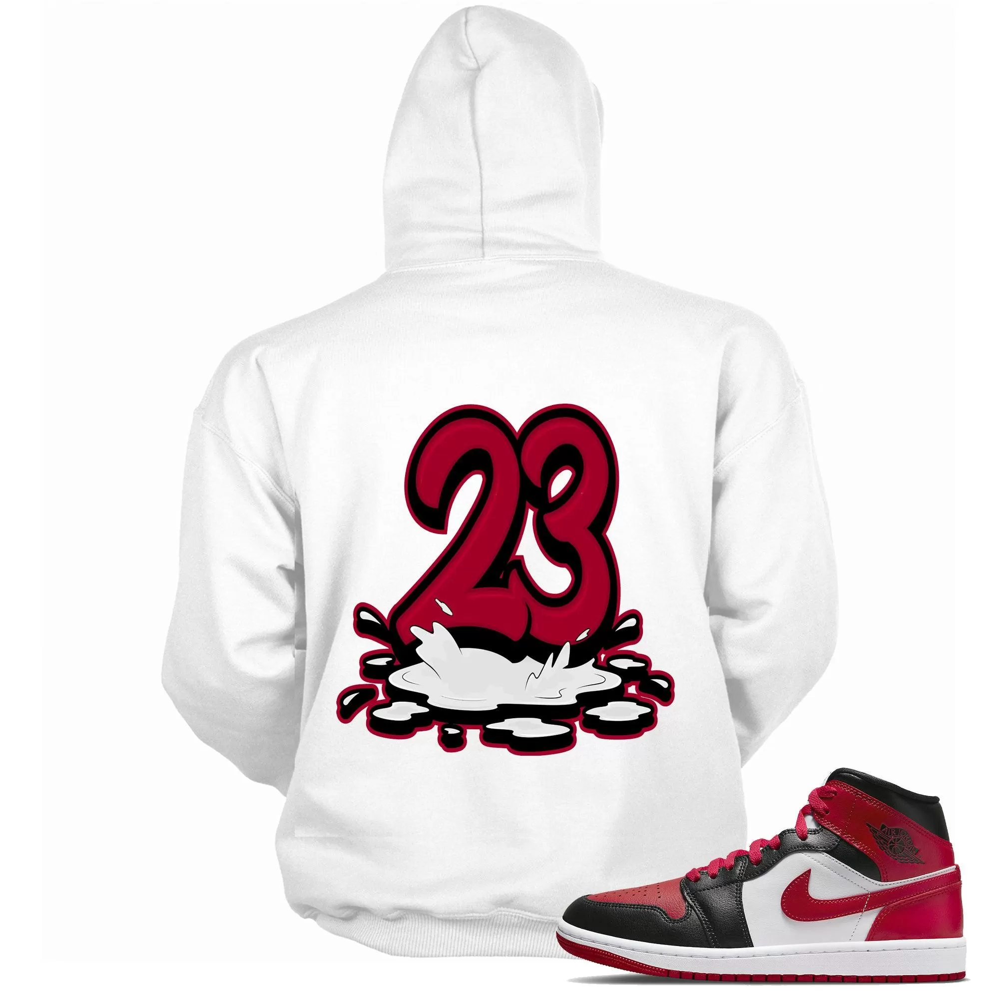 1 Mid Alternate Bred Toe Hoodie 23 Melting