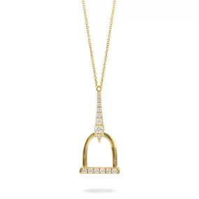 18k Diamond Stirrup Necklace