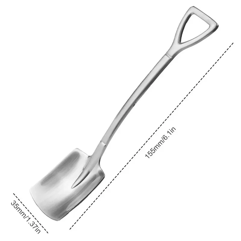 2-4Pcs 304 Stainless Steel Coffee Spoon Retro Shovel Spoon For Ice Cream Creative Tea-Spoon Tablewar