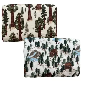 2-Pack Muslin Swaddles, Redwoods/Vintage Cabin