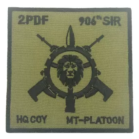 2PDF 906 SIR HQ COY MT-PLATOON-PATCH - OLIVE GREEN