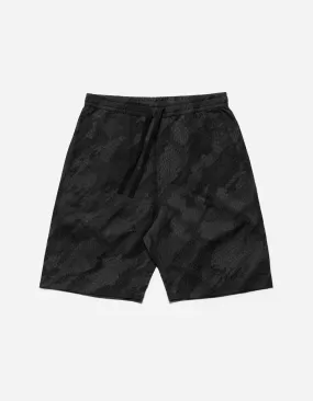 5072 Camo Hemp Loose Track Shorts Subdued Night