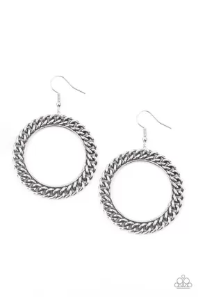 Above the RIMS Silver Earrings - Paparazzi Accessories