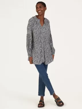 Acate Lenzing™ Ecovero™ Printed Dobby Tunic Dress - Multi