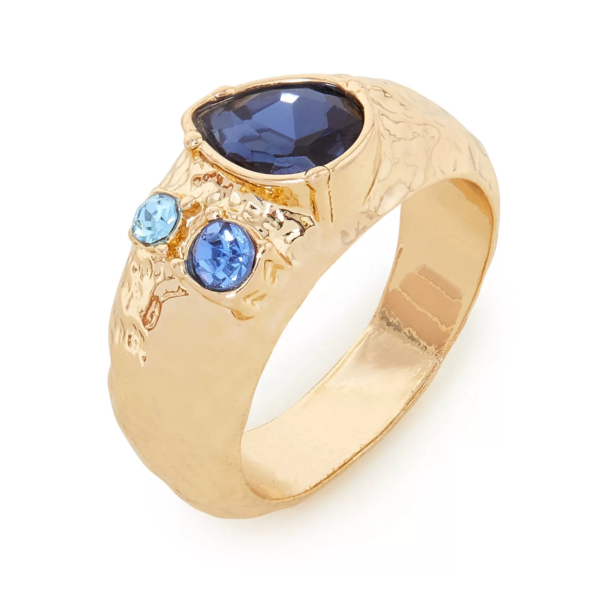 Accessorize London Women's Chunky Gem Ring Blue-Small