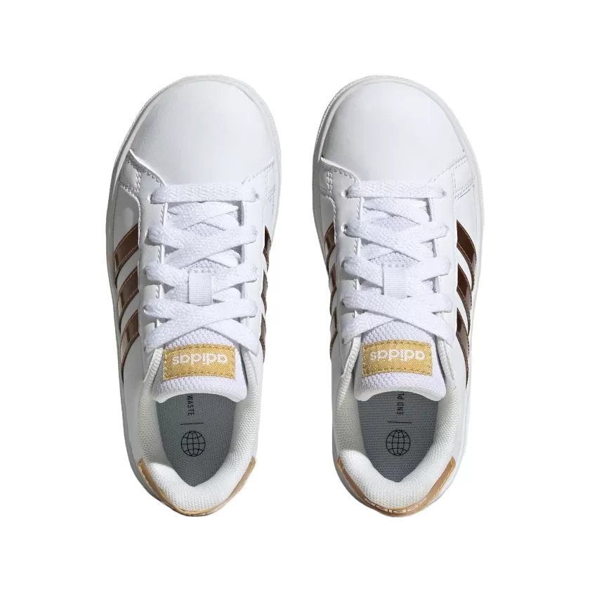 Adidas unisex sneakers Grand Court 2.0 K GY2578 cloud white-matte gold