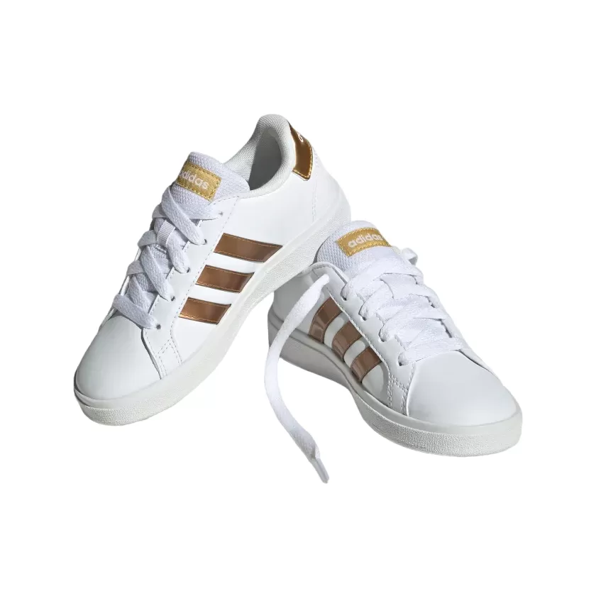 Adidas unisex sneakers Grand Court 2.0 K GY2578 cloud white-matte gold