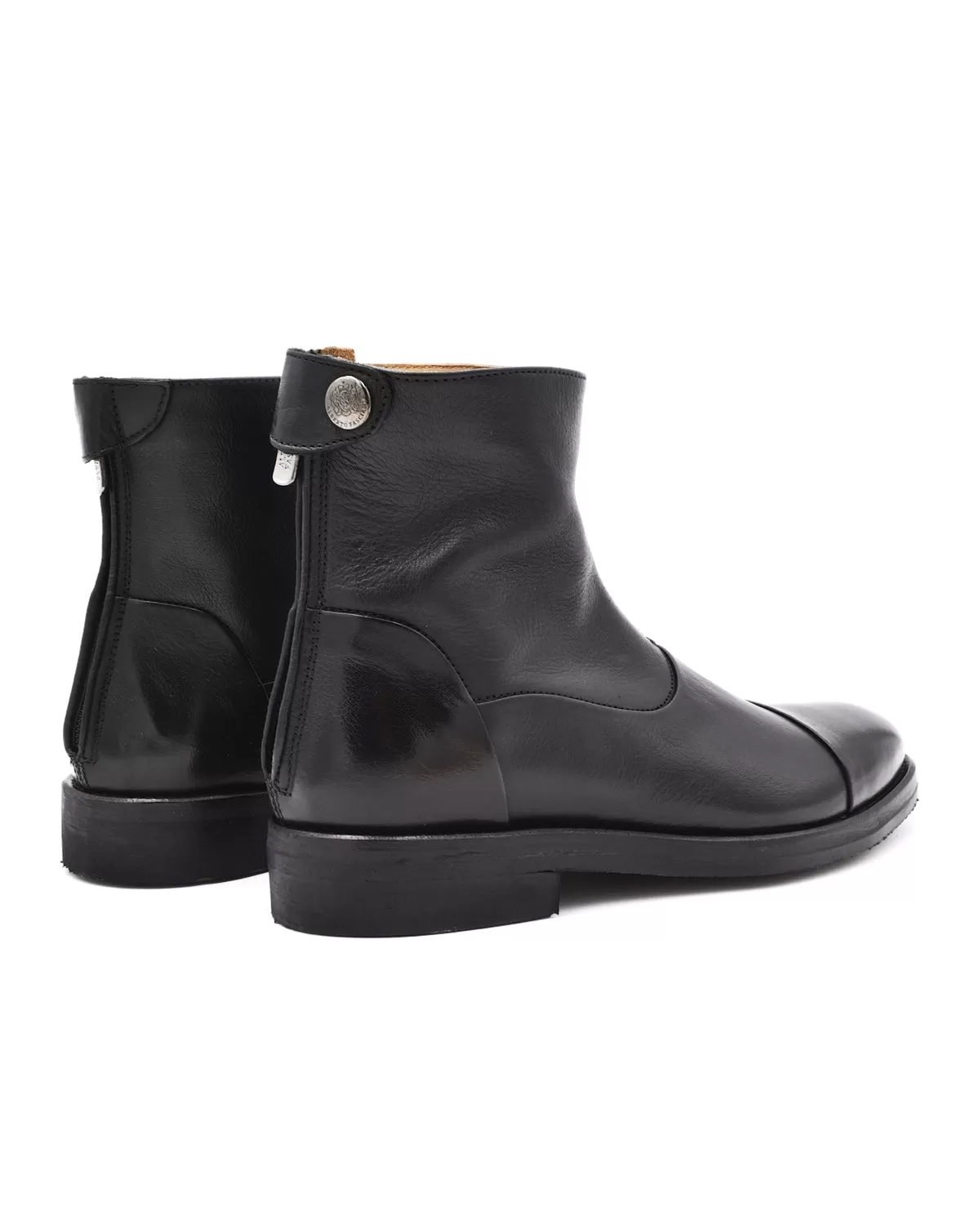 Alberto Fasciani Black Crepe Sole Zip Boot