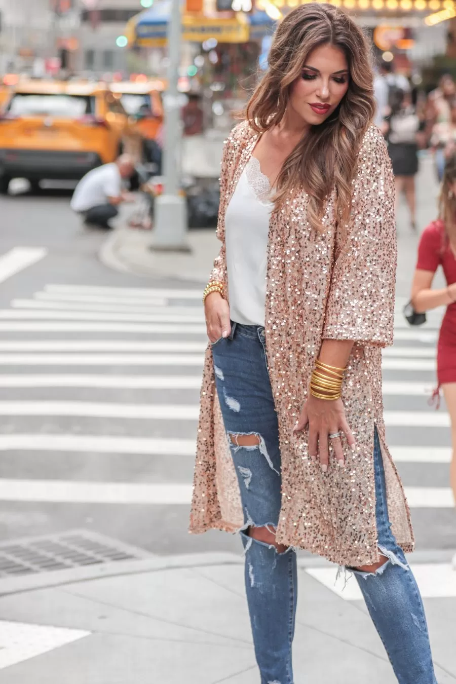 All Ritz Sequin Kimono