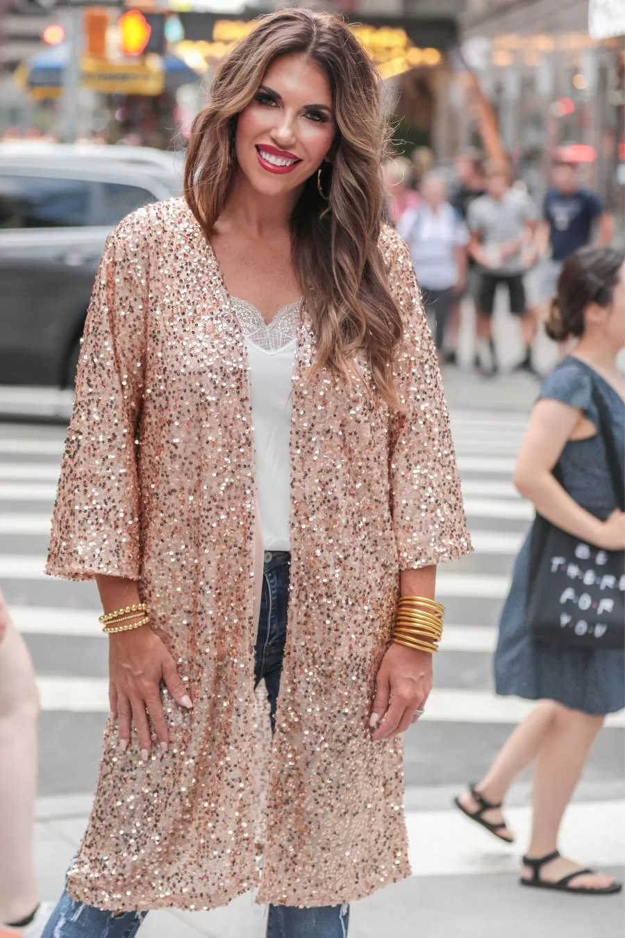 All Ritz Sequin Kimono