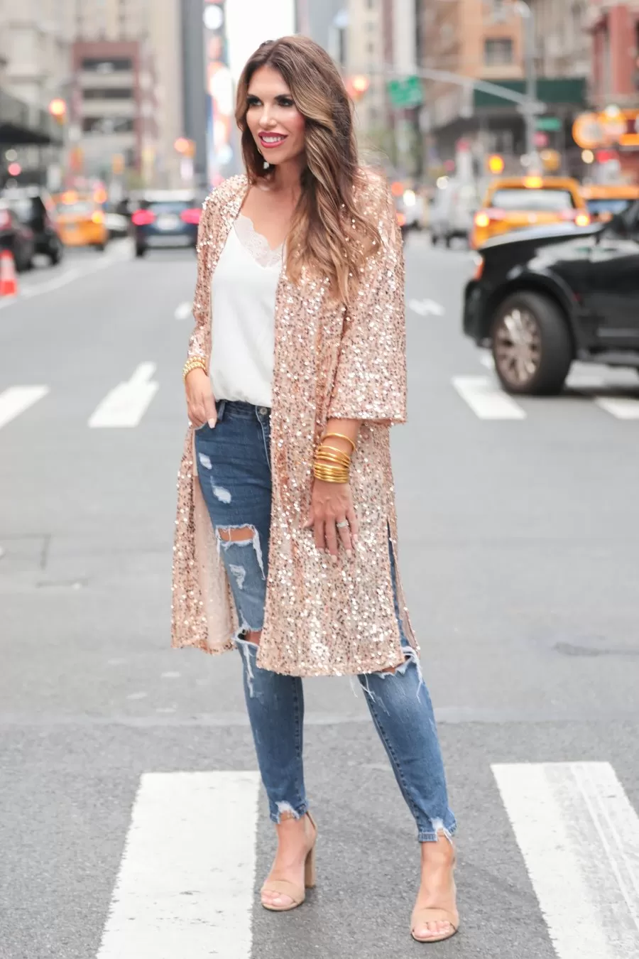 All Ritz Sequin Kimono