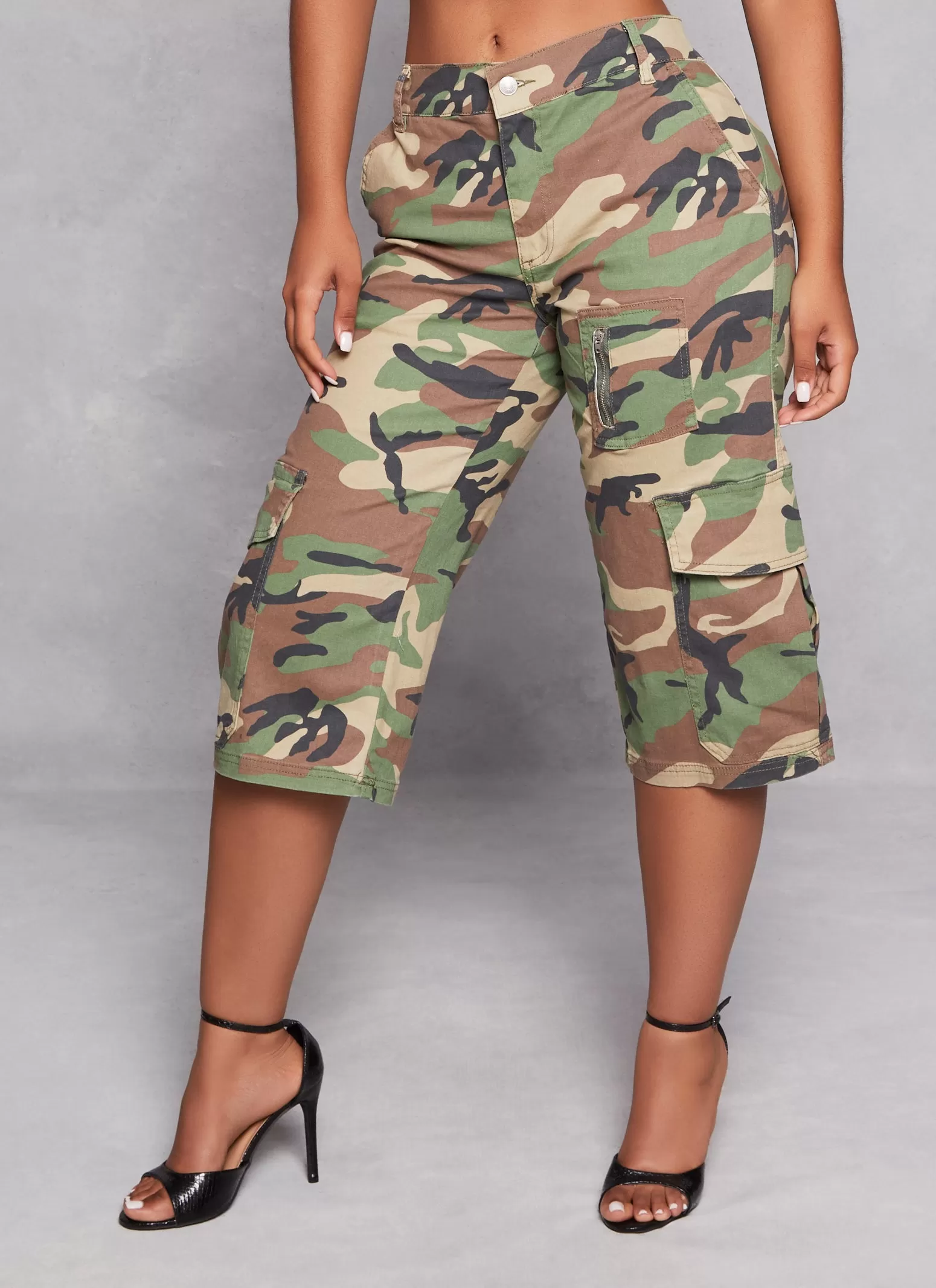 Almost Famous Camo Capri Cargo Pants