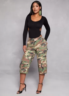 Almost Famous Camo Capri Cargo Pants