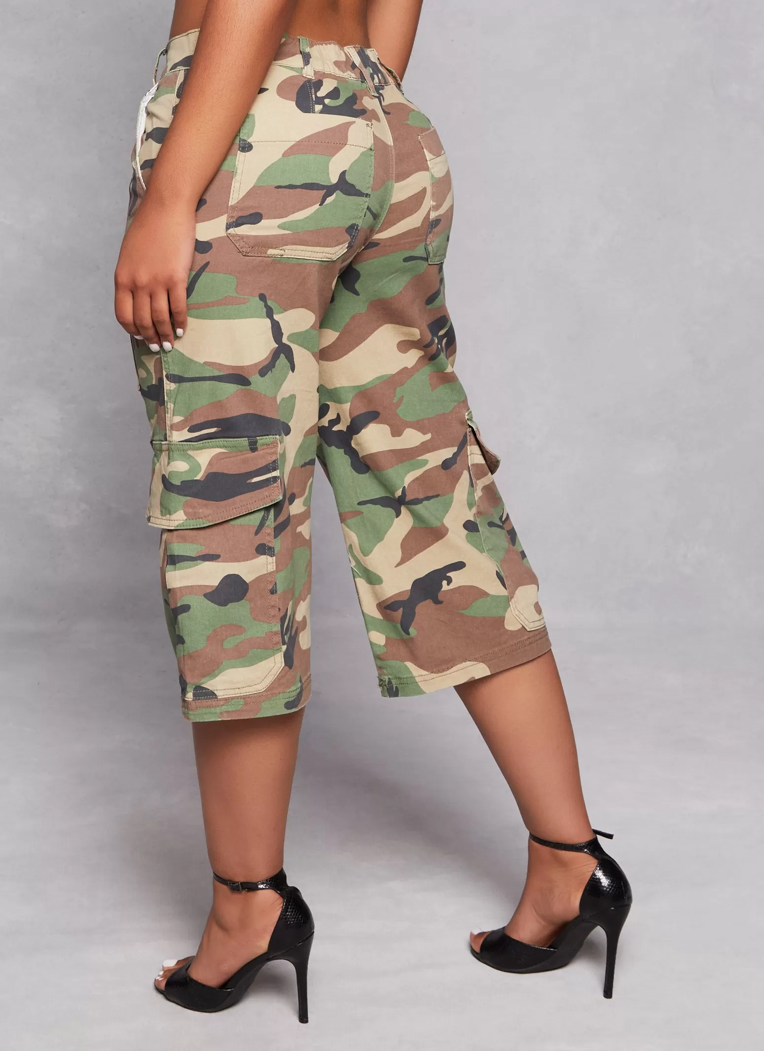 Almost Famous Camo Capri Cargo Pants