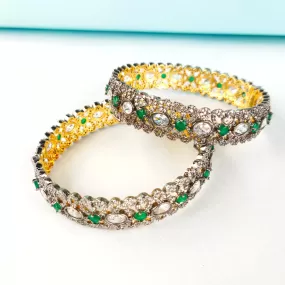 American Diamond Victorian Bangles By Asp Fashion Jewellery