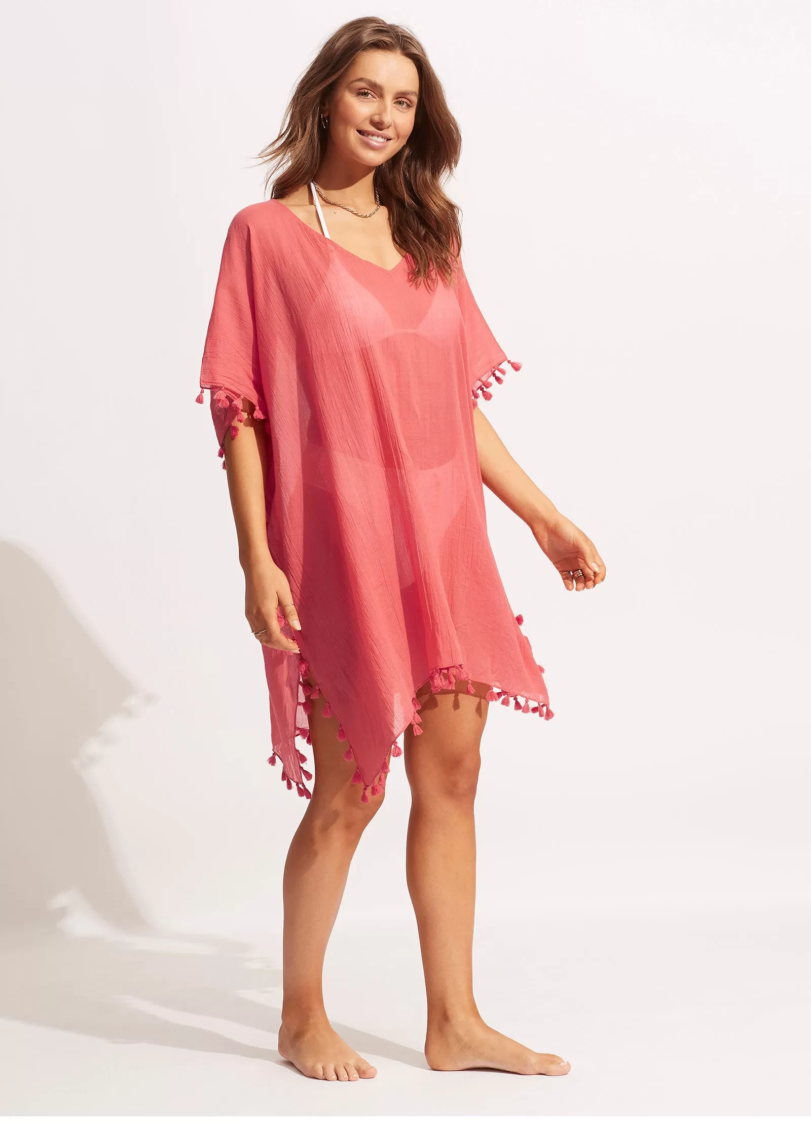 Amnesia Kaftan - Sun Kissed Coral