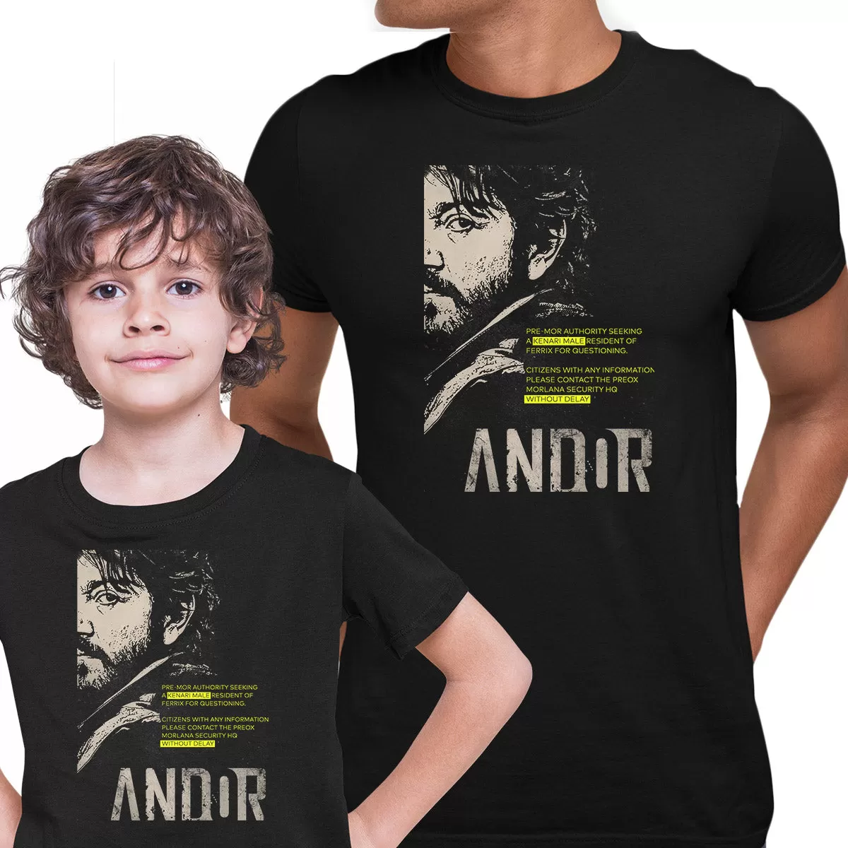 Andor Cassian  Wanted T-shirt Diego Luna Star Wars Series