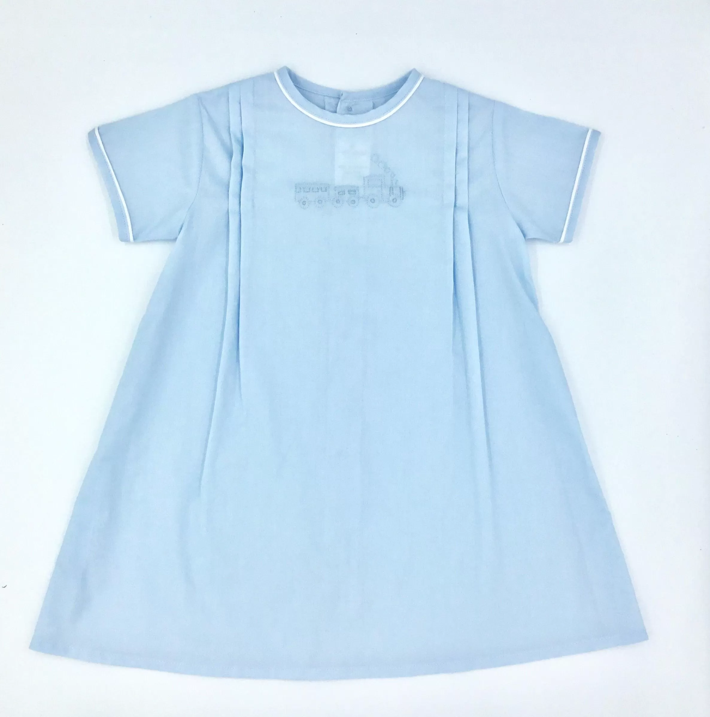 Auraluz Blue Cotton Train Daygown