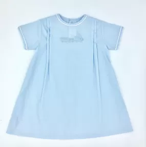 Auraluz Blue Cotton Train Daygown