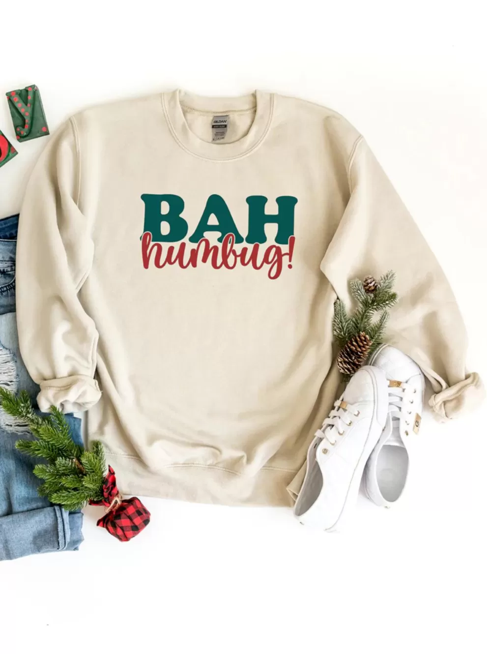 Bah Humbug! Adult Sweatshirt, Dust