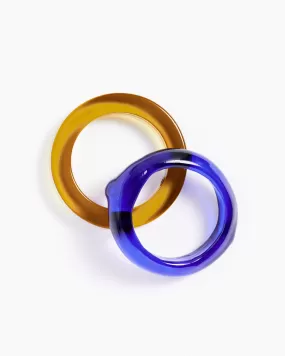 Bangle Set in Amber and Blue