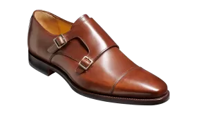 Barker  Edison uncomplicated Monk Strap - Dark Walnut Calf