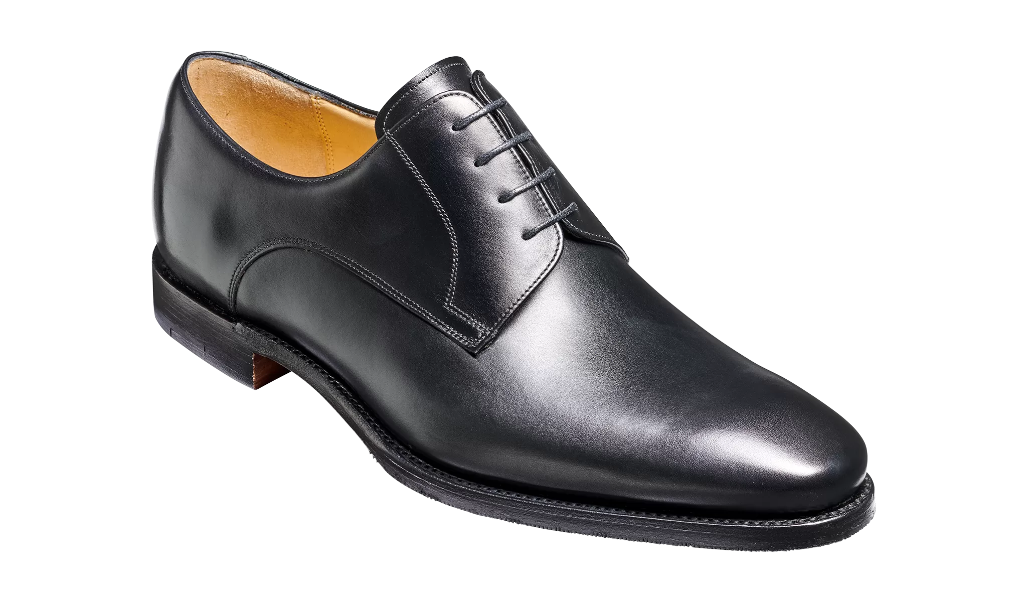 Barker Ellon Refined Derby - Black Calf