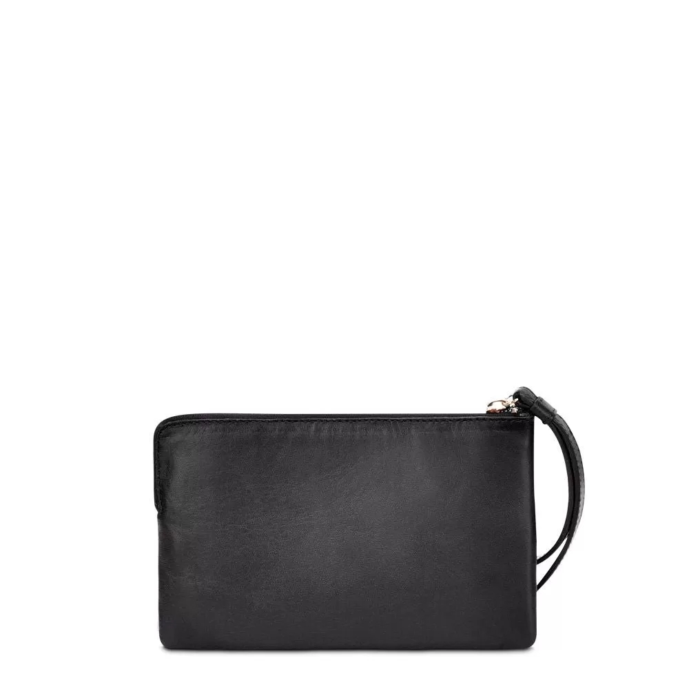 BD192MA - Cuadra black casual fashion stingray zipwallet for woman