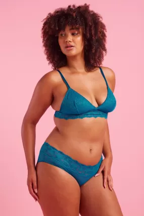 Bella Lace Boyleg Knicker Peacock