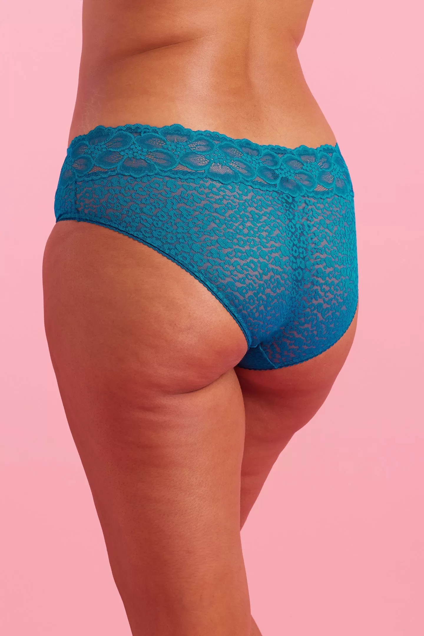 Bella Lace Boyleg Knicker Peacock