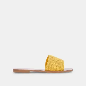 BELLE SANDALS YELLOW RAFFIA