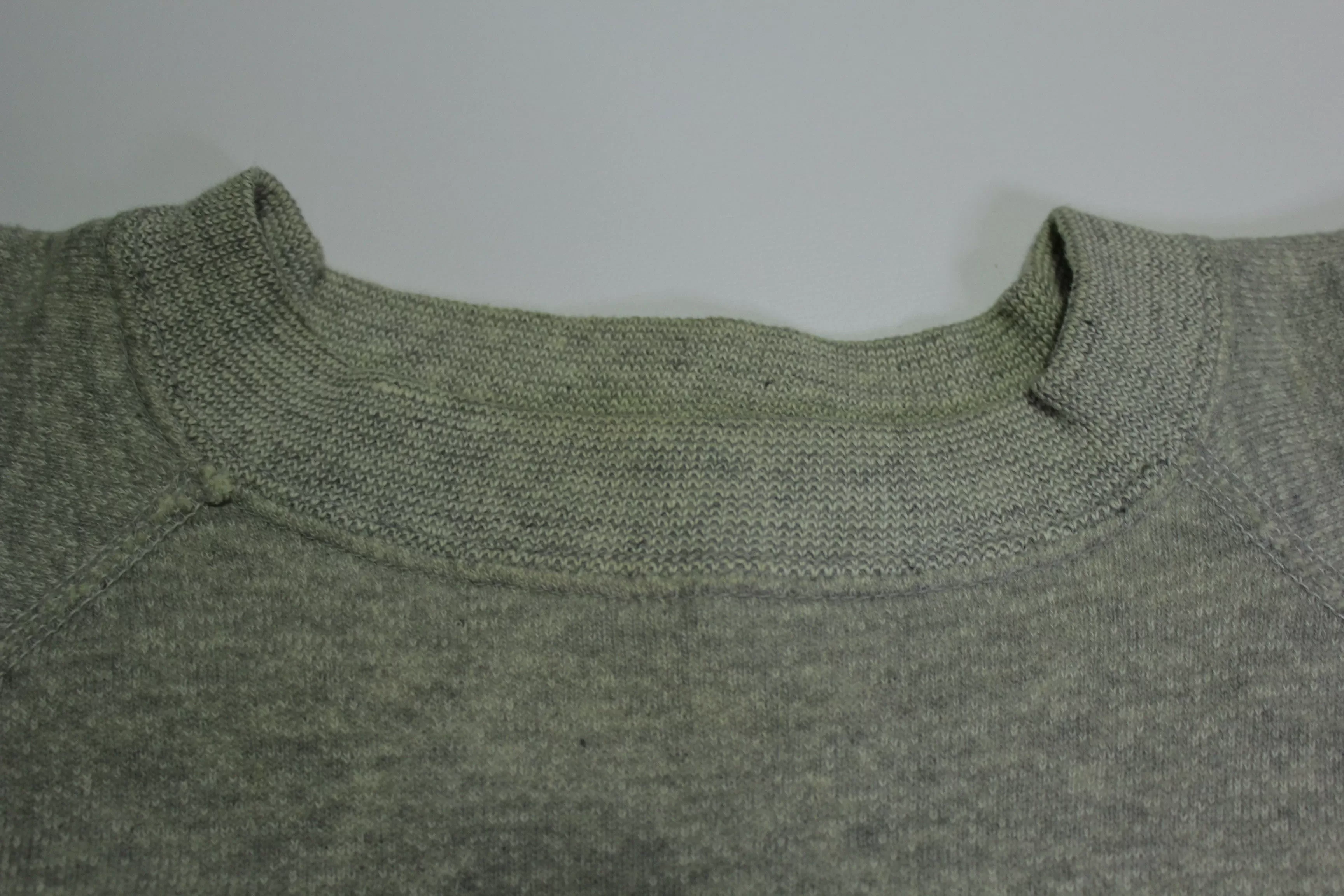 Blank Heathered Grey 60's Vintage Gusset Chain Stitched Crewneck Sweatshirt