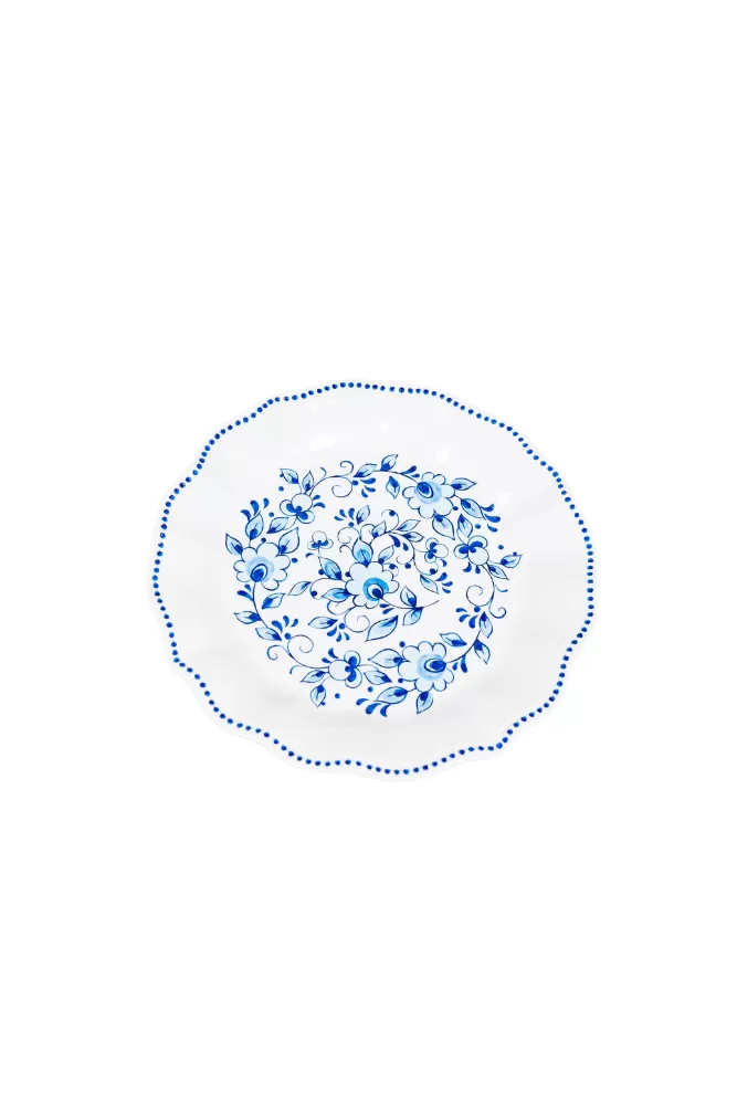 Blue Floral Melamine Plate