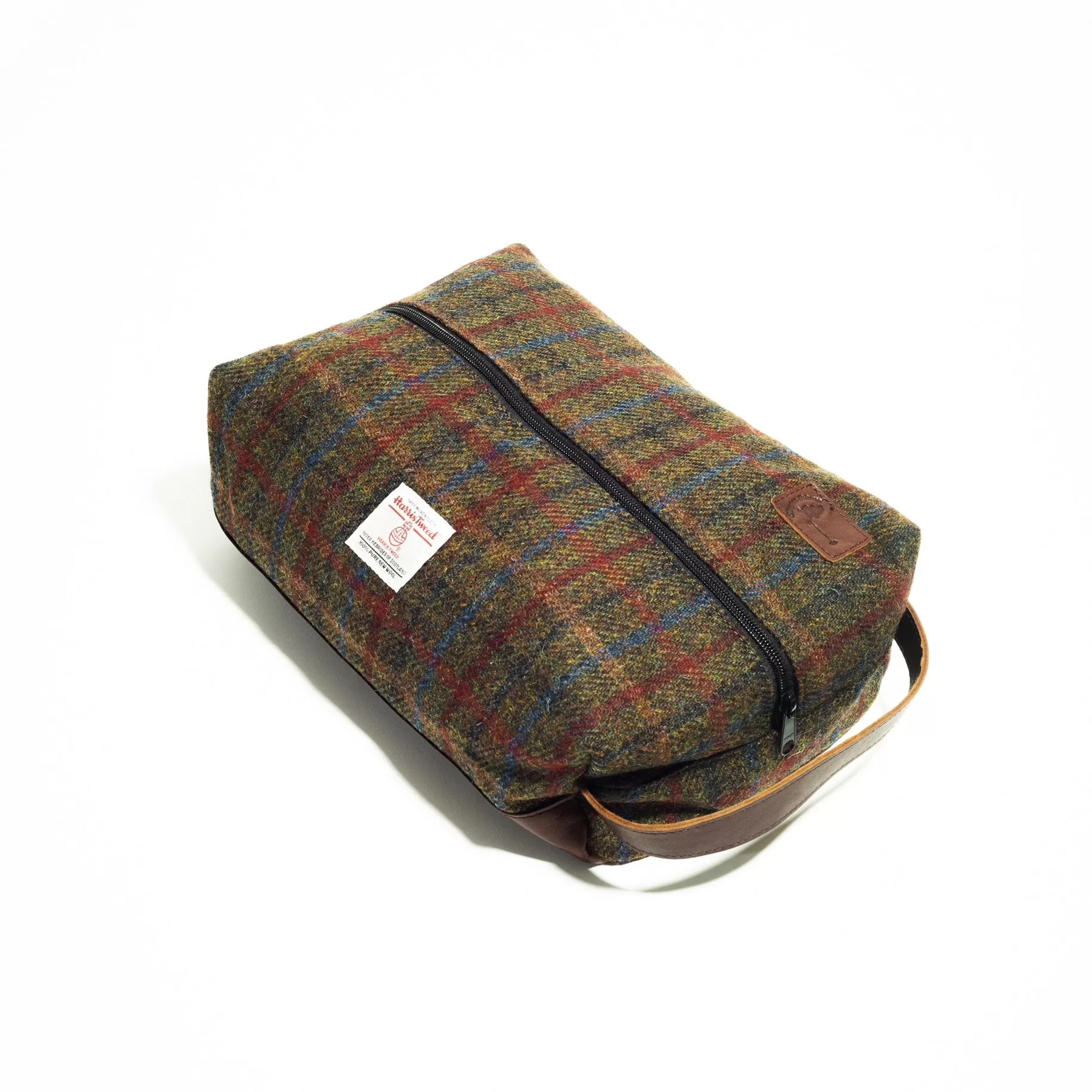 Bluegrass Fairway Shoe Bag in Harris Tweed Olive Check