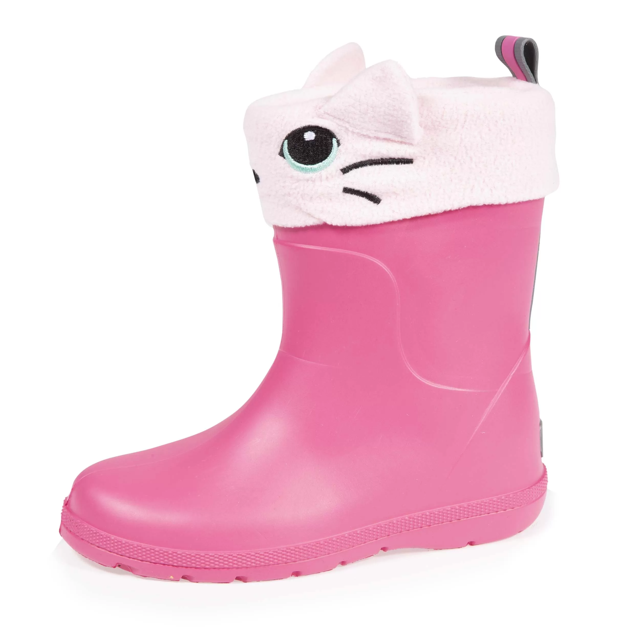 Bottes de pluie Enfant Rose et chaussette Chat