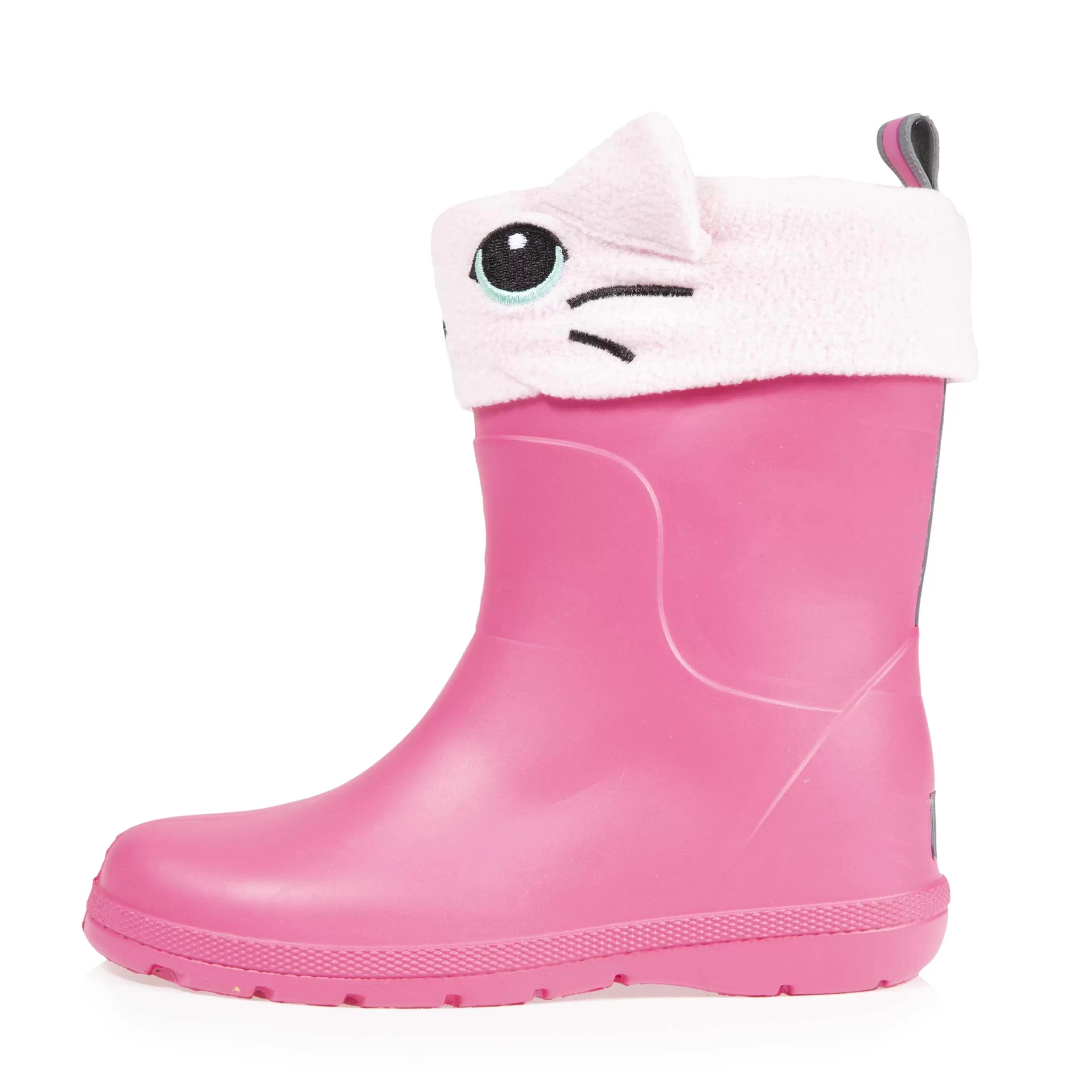 Bottes de pluie Enfant Rose et chaussette Chat