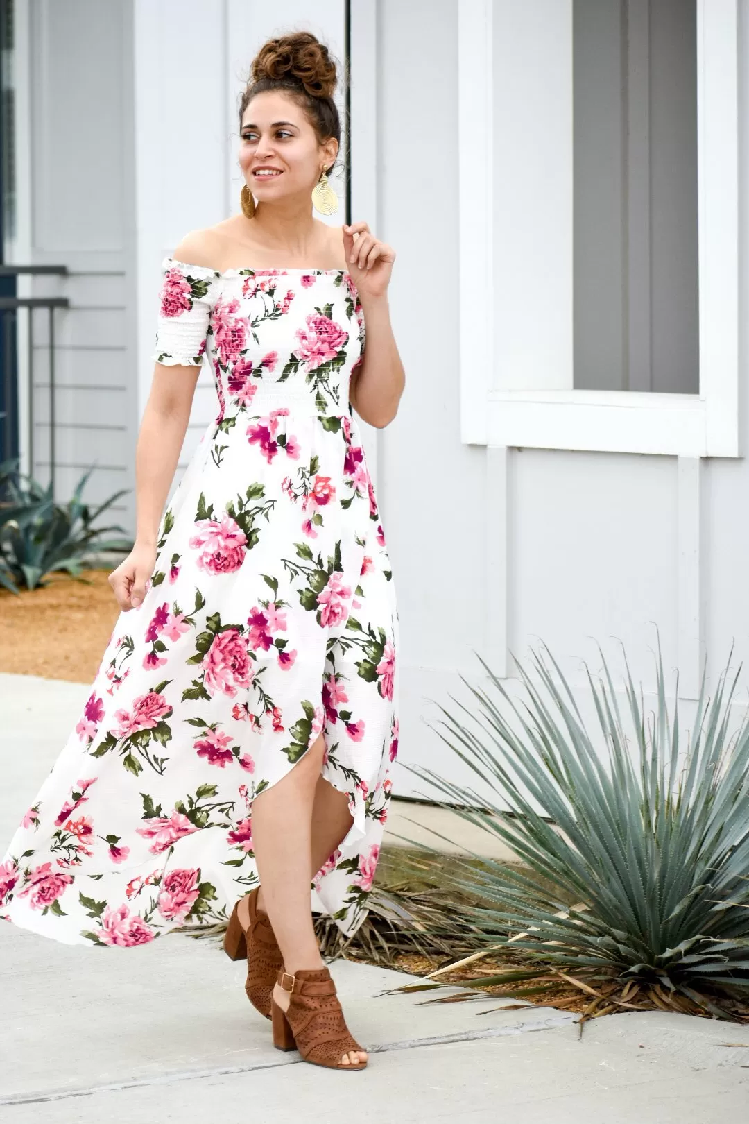 Can't Contain White Floral Dress