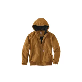 Carhartt Full Swing Loose Fit Washed Duck Fleece-Lined Active Jac Carhartt Brown