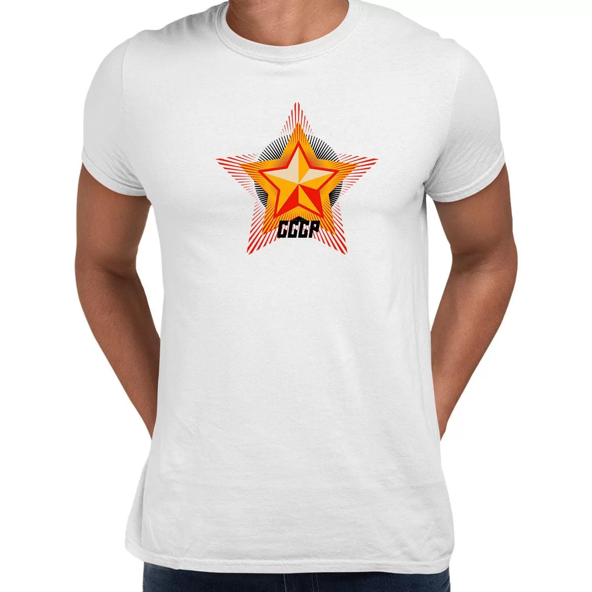 CCCP Russian Star Communist Party Symbol of the Soviet Union Typographygraphy Unisex T-shirt