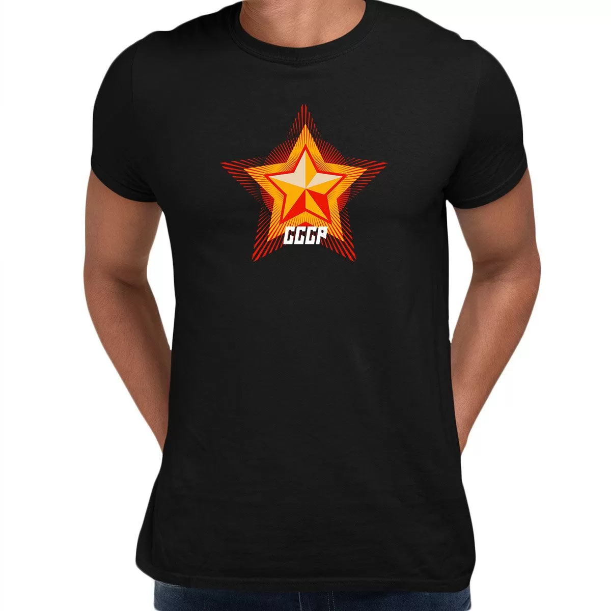 CCCP Russian Star Communist Party Symbol of the Soviet Union Typographygraphy Unisex T-shirt