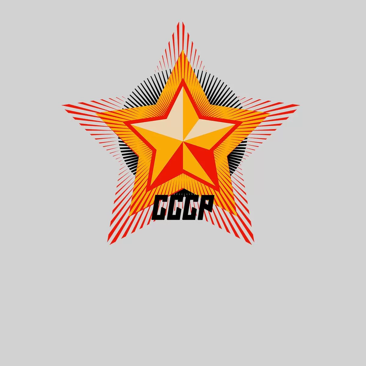 CCCP Russian Star Communist Party Symbol of the Soviet Union Typographygraphy Unisex T-shirt