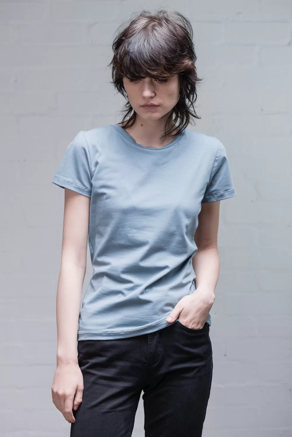 {Clearance Stock} Organic Cotton T-Shirt in Petrol Blue