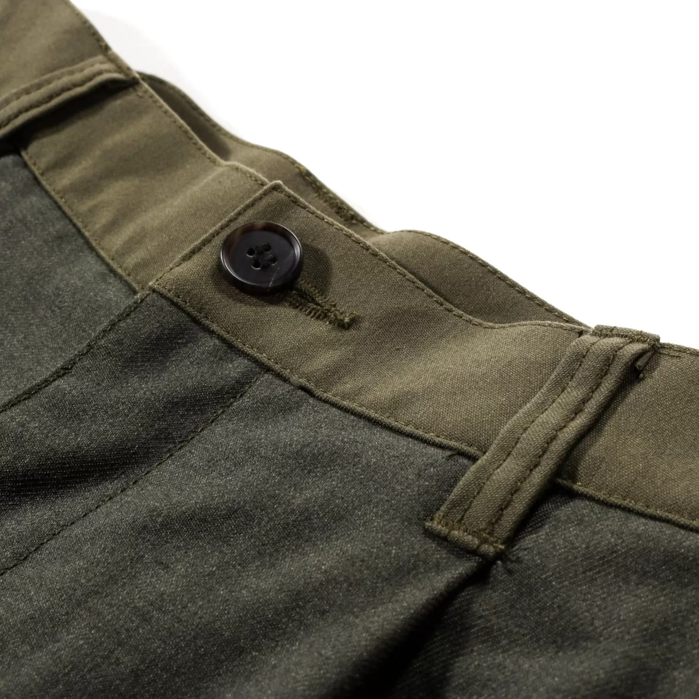 COMME DES GARCONS HOMME P017 TWO-TONE PANT KHAKI