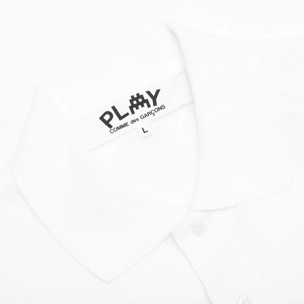 Comme des Garcons PLAY x the Artist Invader Polo - White