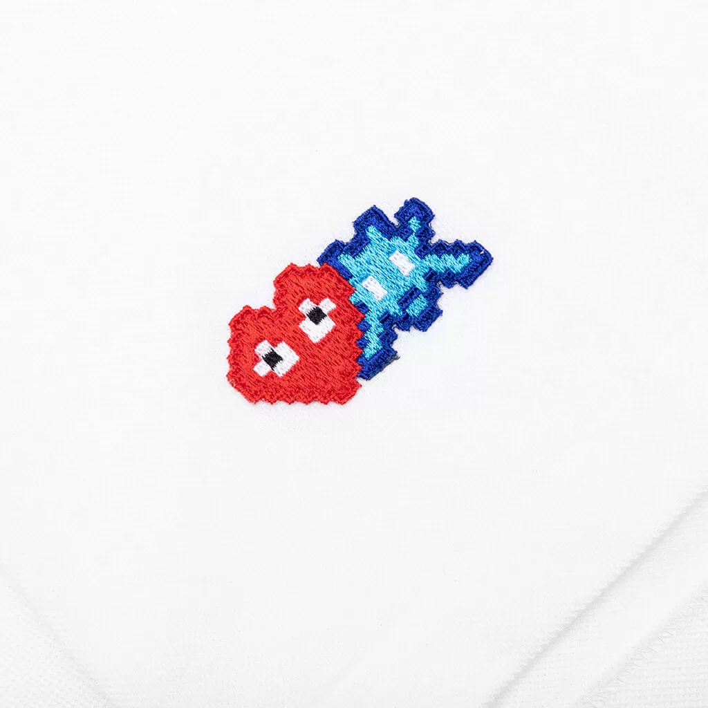 Comme des Garcons PLAY x the Artist Invader Polo - White