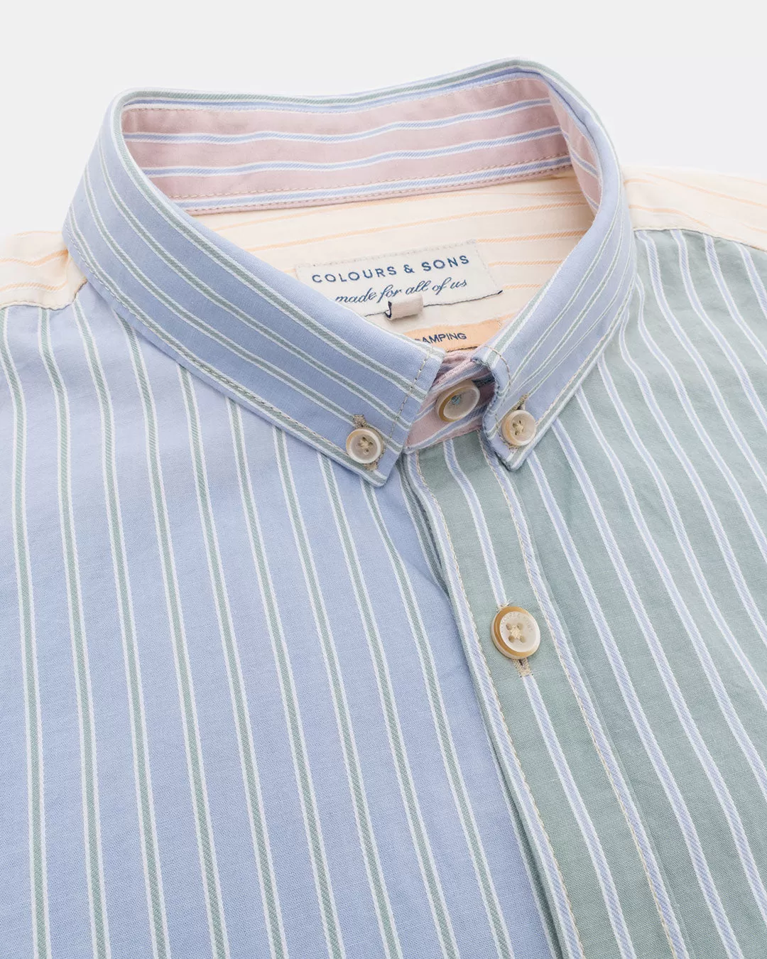 Cotton Shirt - Stripe - Colourblock