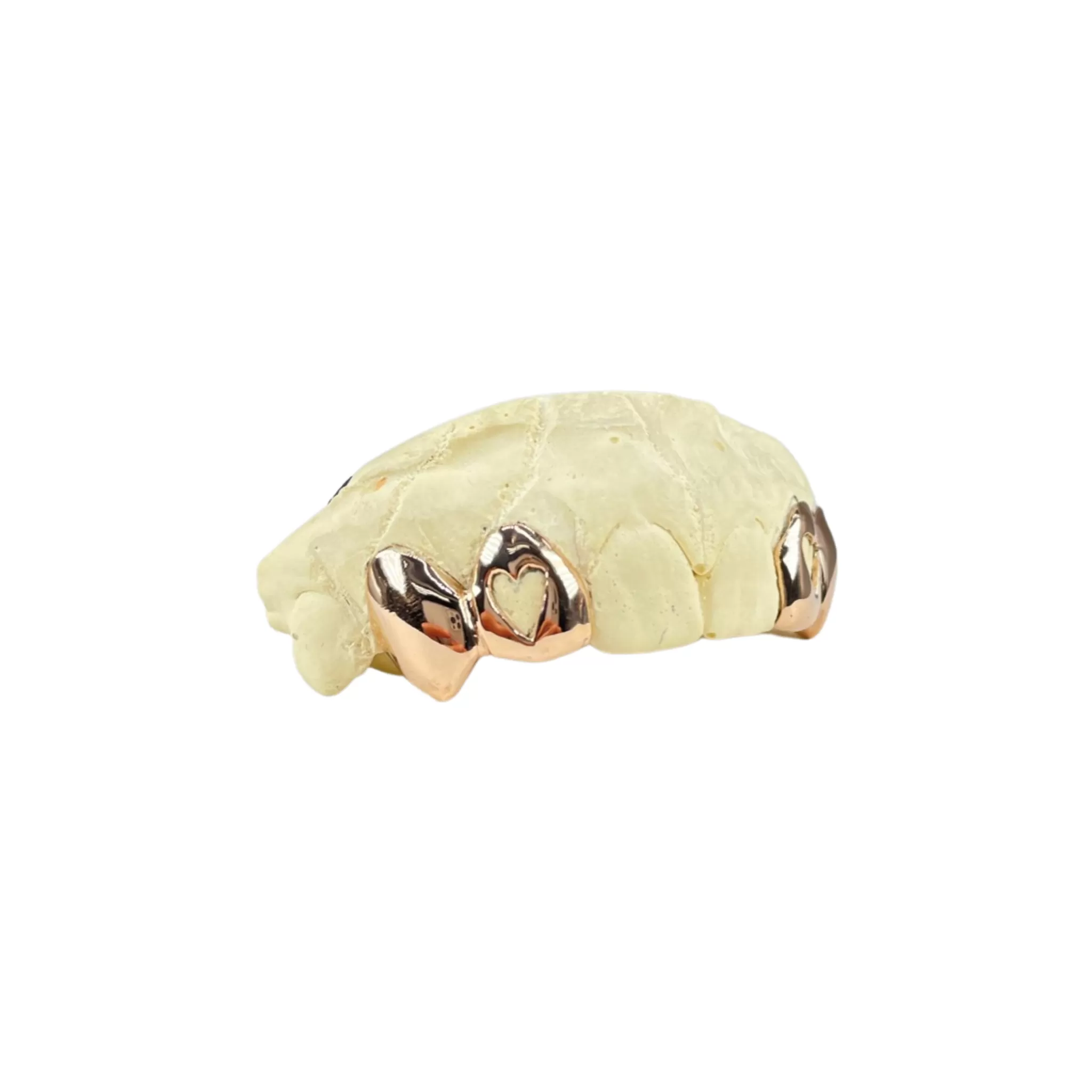 Custom Heart Cut Out Gold Grillz