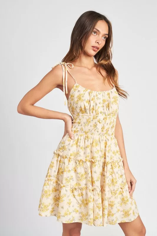 Daisy Spaghetti Strap Dress