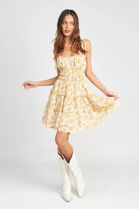 Daisy Spaghetti Strap Dress